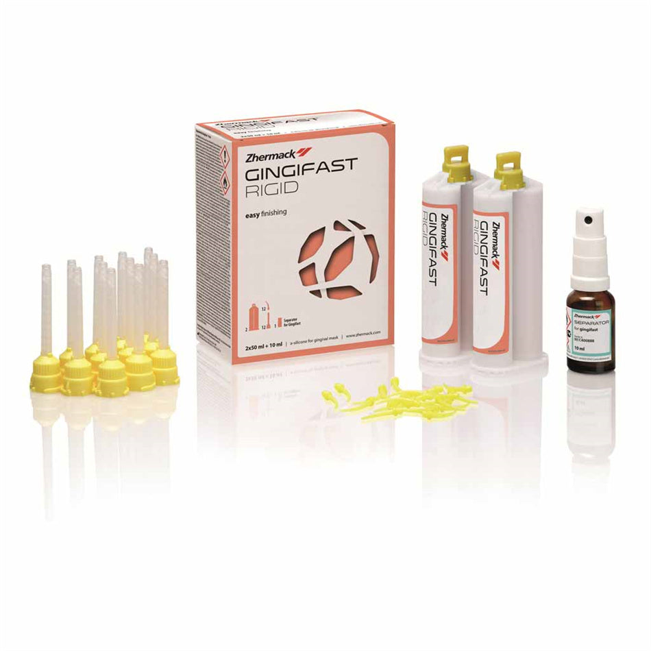 金玛克Zhermack/赞尔玛克 Gingifast Rigid 硅橡胶复制材料/高韧牙龈胶 C401520,2*50ml