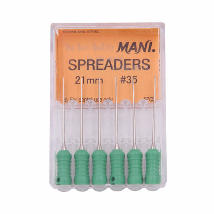 MANI root canal filling instruments/lateral condensers 02 taper 6 pieces/box 21mm #15