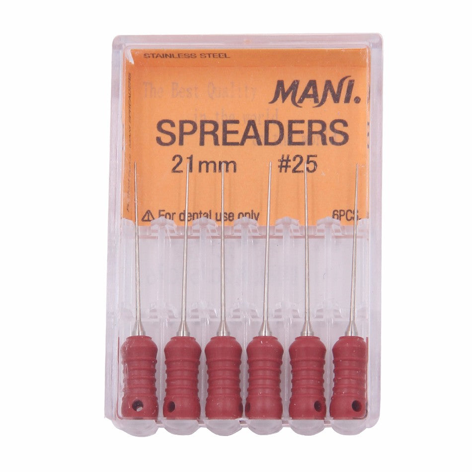 MANI root canal filling instruments/lateral condensers 02 taper 6 pieces/box 21mm #15