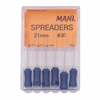 MANI root canal filling instruments/lateral condensers 02 taper 6 pieces/box 21mm #15