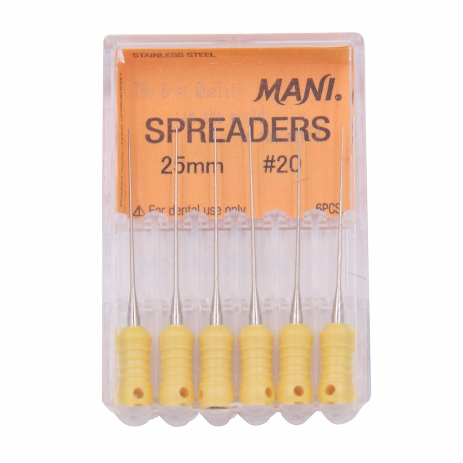 MANI root canal filling instruments/lateral condensers 02 taper 6 pieces/box 21mm #15