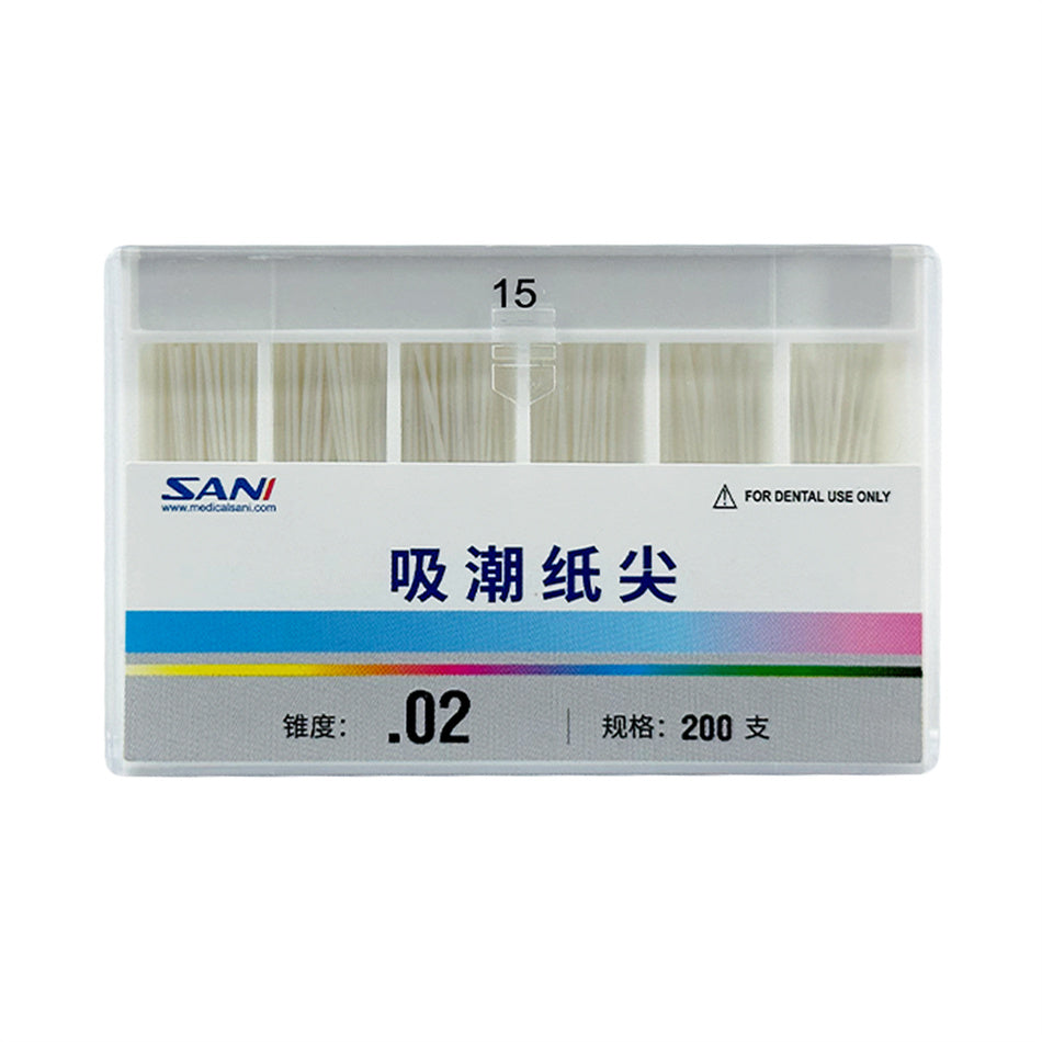 Sani 02 Tapered Absorbent Paper Tips 200pcs/box (New and old packaging shipped randomly) 02/15