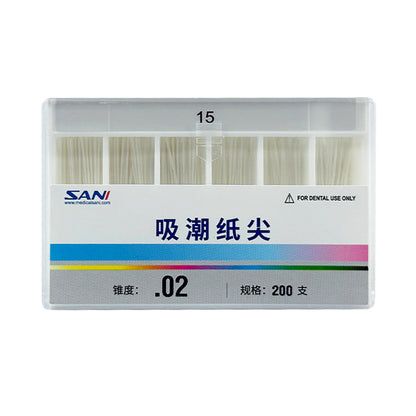 Sani 02 Tapered Absorbent Paper Tips 200pcs/box (New and old packaging shipped randomly) 02/15