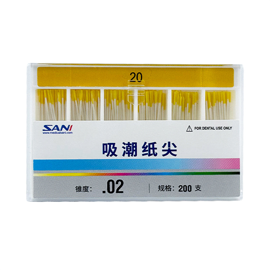 Sani 02 Tapered Absorbent Paper Tips 200pcs/box (New and old packaging shipped randomly) 02/15