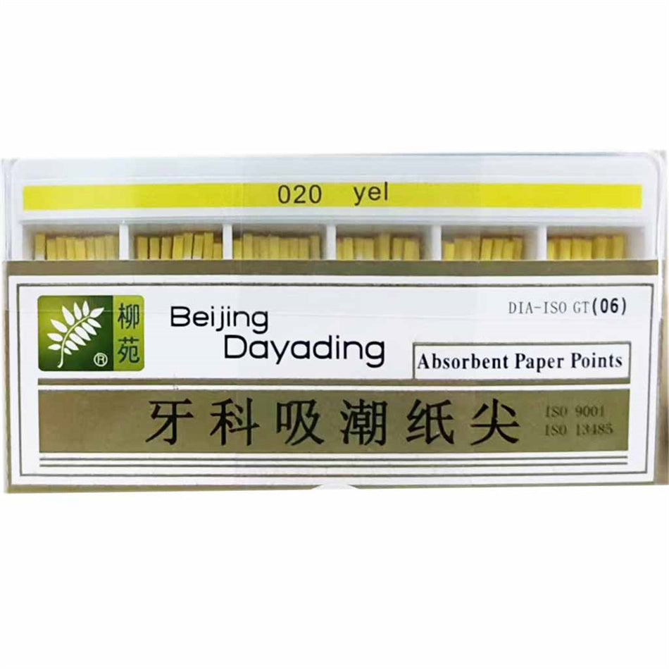 Liuyuan/Dayading Dental Absorbent Paper Tip 06 Tapered Simple Packaging 100pcs/Box 20#