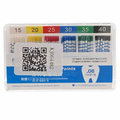 YaYuan 0.06 taper dental absorbent paper, cone-shaped tip, 100 sheets/box, size 15