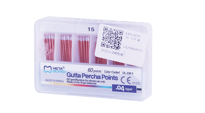 美塔/META Гуттаперчевые наконечники 牙胶尖(04锥度) 60支/盒 15#